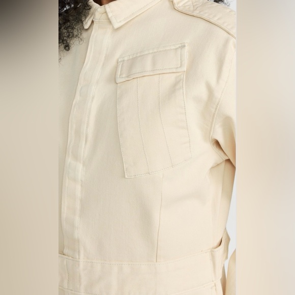 Oak & Acorn Rebelle Reserve Coverall Jumpsuit Ecru Utility Denim XS NWT - Picture 5 of 12